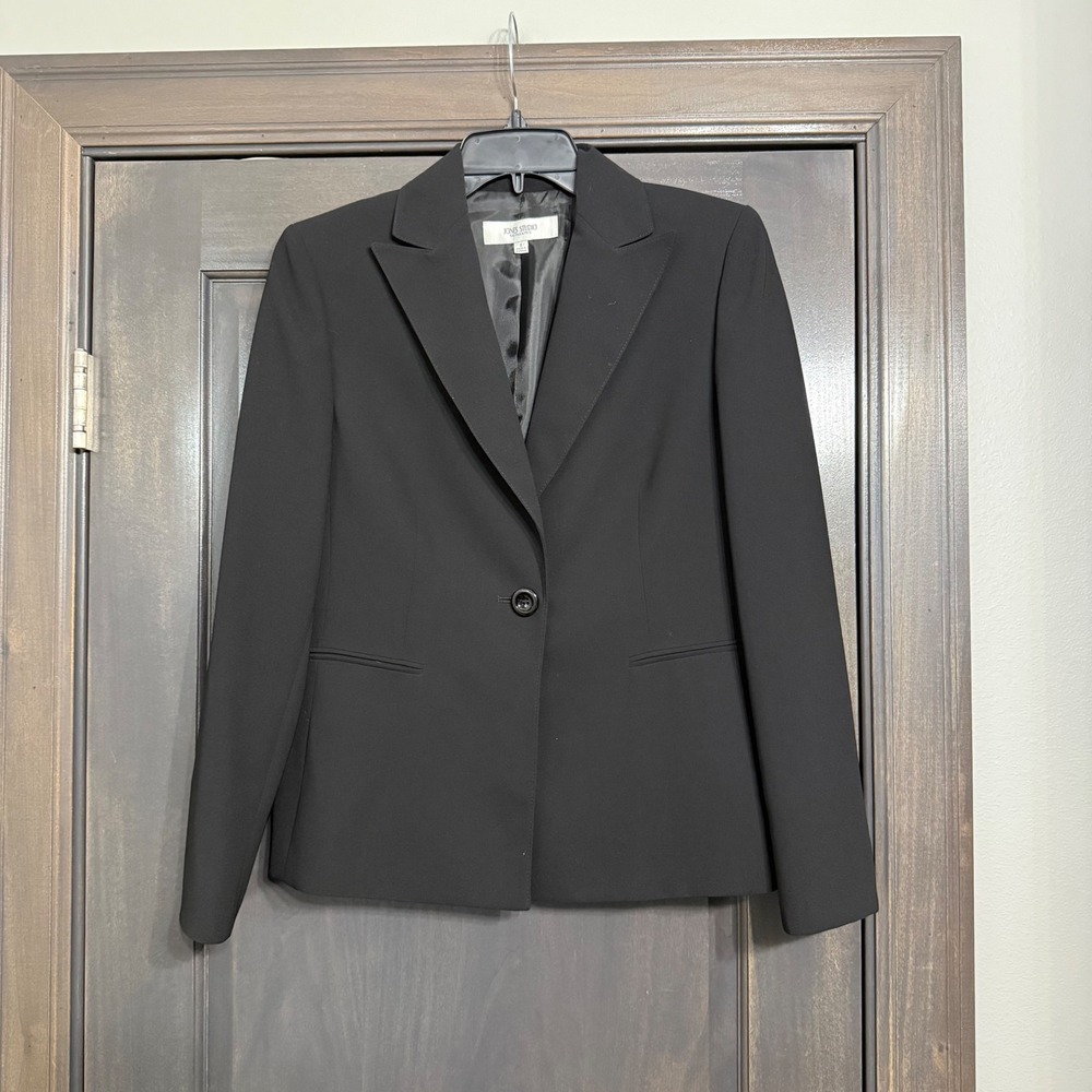 Jones Studio Separates Womens Black Single Button Professional Blazer Size 8